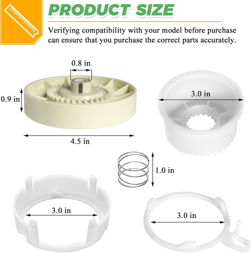 Techecook W10721967 Washer Pulley Clutch Kit & W10006384 Drive Belt by - Compatible for Whirlpool Kenmore Maytag washing machine Replaces PS10057144 W10006354 W10006356 W10239973 WTW5000DW1 MVWX655DW1 - Image 5