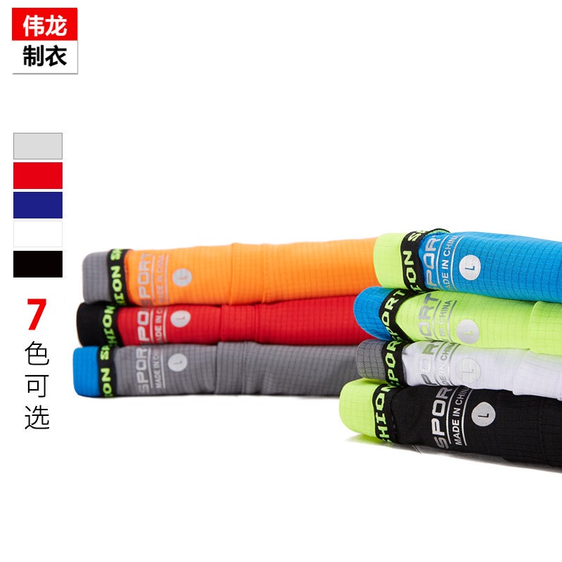 Mens Quick-Dry Sports Tee Summer Breathable Black