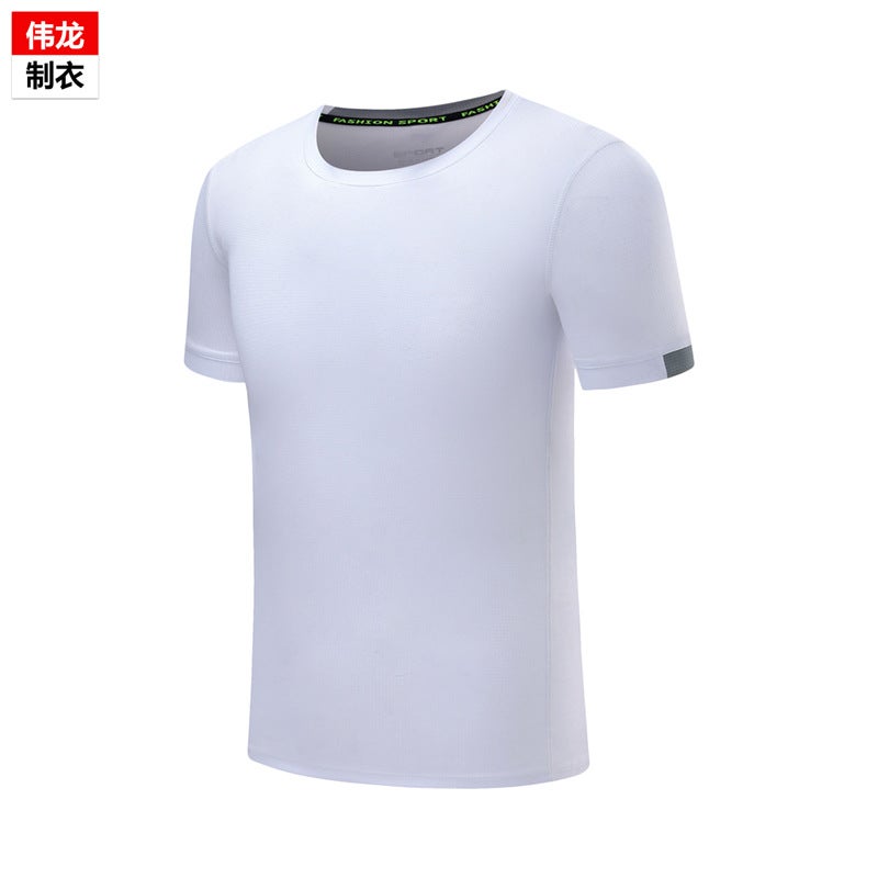 Mens Quick-Dry Sports Tee Summer Breathable Black
