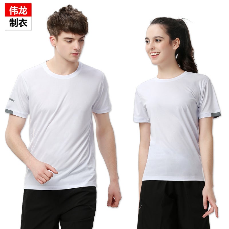 Mens Quick-Dry Sports Tee Summer Breathable Black
