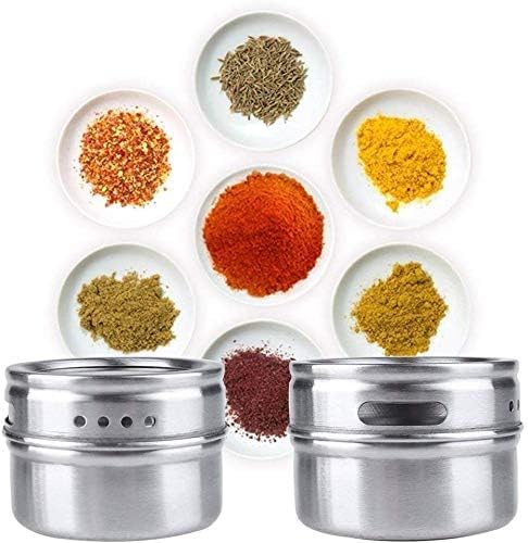 SOLEGLOW Magnetic Stainless Steel Spice Storage Rack with Adjustable Stand Masala Storage Box Spice Tin Containers for Kitchen Restaurants Silver Pack of 1 - Image 2