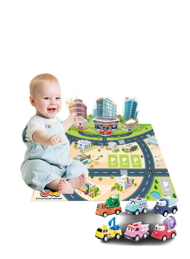 Engineering Vehicle Set Vehicle Toy Set With 3D Map Vehicles And Traffic Signs For Boys And Girls Randomly Send 1 Out Of 3 Items - Image 3