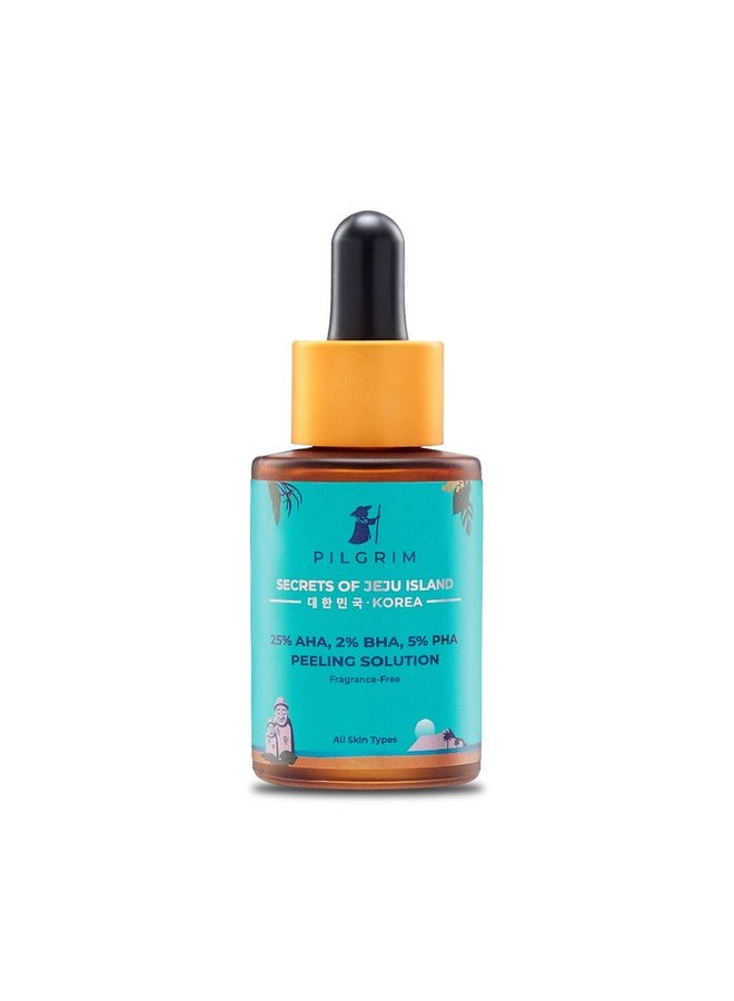 PILGRIM 25% Aha + 2% Bha + 5% Pha Peeling Solution For Face | 10-Minute Facial | Chemical Peel For Face For Glowing Skin | Exfoliating Serum| Men & Women | At-Home Facial | 30Ml - Image 1