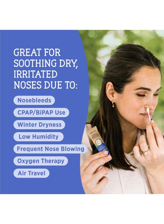 Matys Simply Breathe Nasal Ointment – Dry Nose Relief – Soothes Sore Noses from Air Travel, Dry Climates, CPAP Use & More –Natural Saline Alternative for Adults & Kids – 0.5 oz  - Image 2