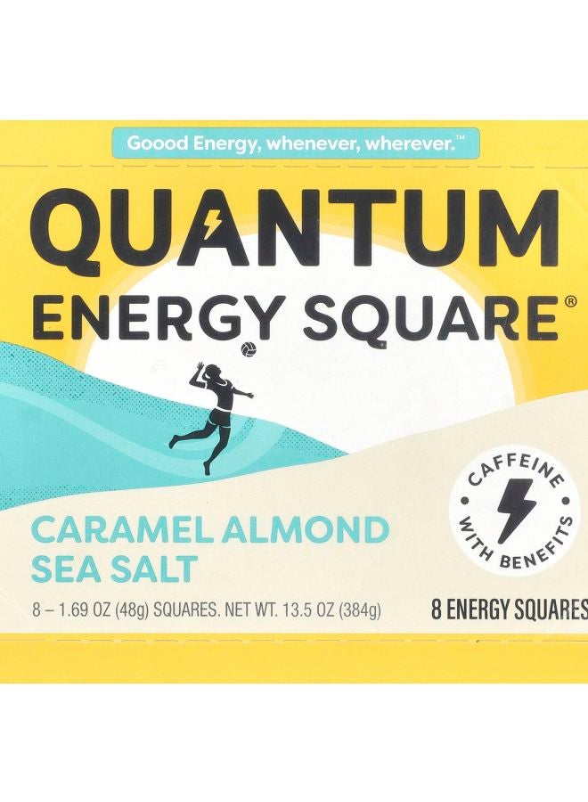 Quantum Caramel Almond Sea Salt 8 Squares 1.69 oz (48 g) Each