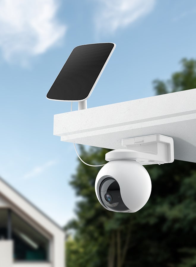 إيزفيز كاميرا مراقبة EZVIZ HB8 ، كاميرا WiFi خارجية 2K + مع بطارية ، تحدث ثنائي الاتجاه ، رؤية ليلية ملونة ، مقاومة للماء ، تتبع تلقائي ، كشف ذكي للحركة البشرية ، عرض 360 درجة ، العمل مع الألواح الشمسية - Image 2