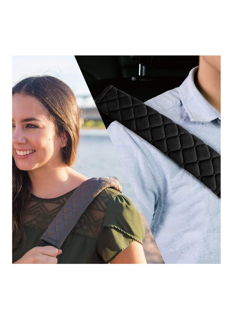 RATSAW 2 Pack Seat Belt Pads Comfort Car Harness Pads with Hook and Loop Travel Cushion Car Seat Belt Cover  - Image 4