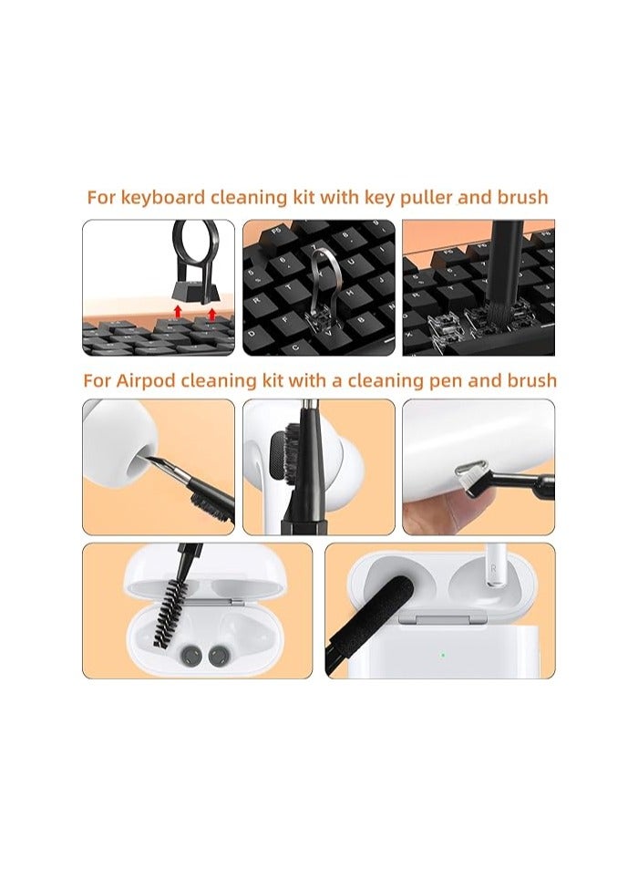 giftology 20 in 1 Electronics Cleaner Kit for Laptop Keyboard Earpods Portable Multi Tool with Retractable Big Brush Blower & Cleaning Pen Brush for Phones Tablet Computer Camera Lens - Image 2