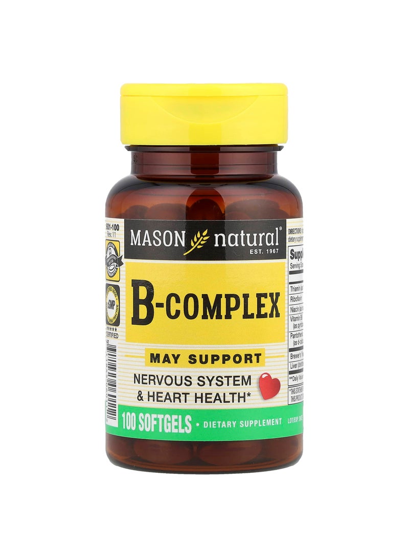 Mason Natural B-Complex, 100 Softgels