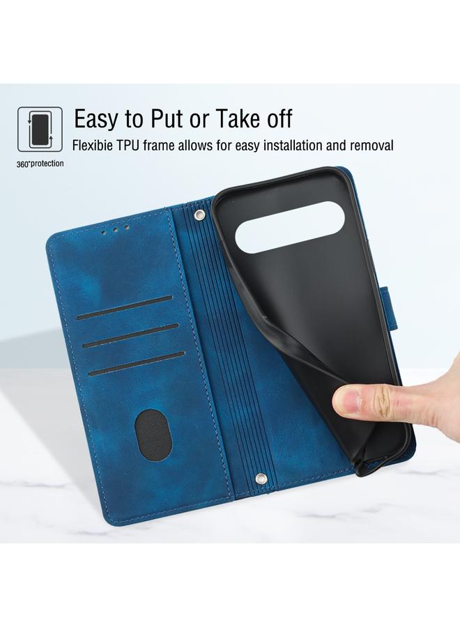 S-TOP Case For Google Pixel 9 Pro XL Skin-feel Embossed Leather Phone Case - Image 4