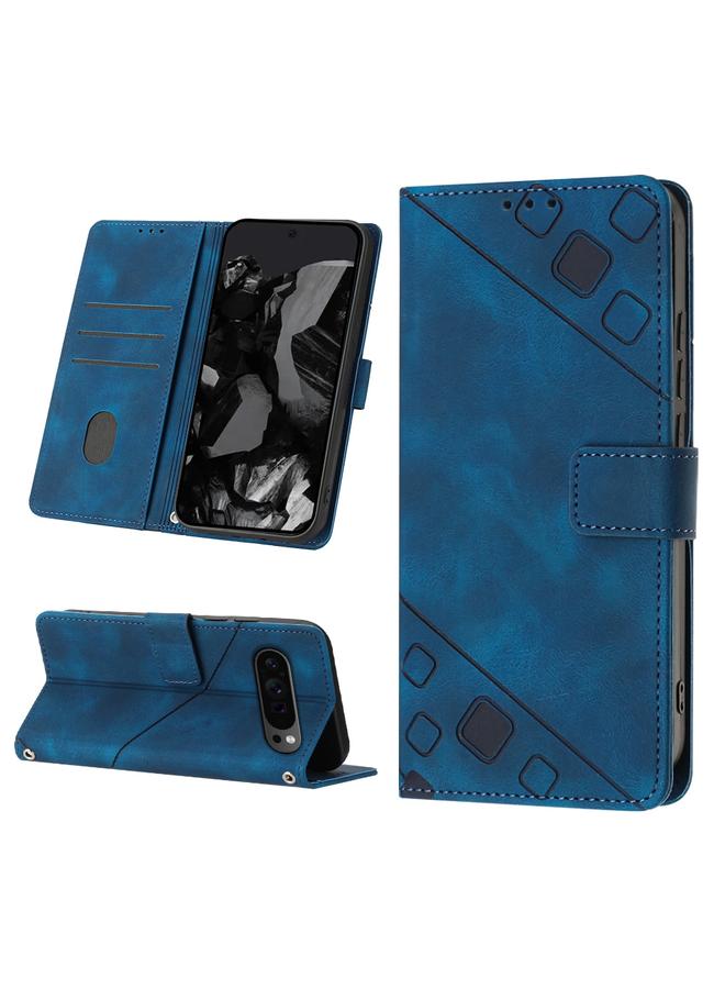 S-TOP Case For Google Pixel 9 Pro XL Skin-feel Embossed Leather Phone Case - Image 1