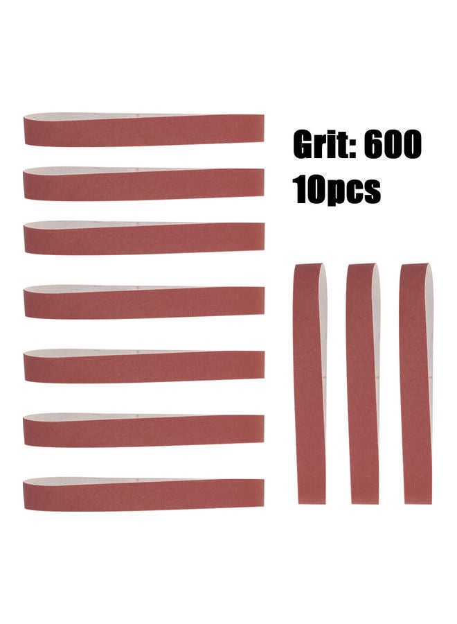 NIBEMINENT 10-Piece Sanding Belt Set Red  - Image 1