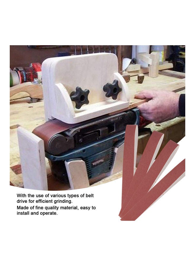 NIBEMINENT 10-Piece Sanding Belt Set Red  - Image 3