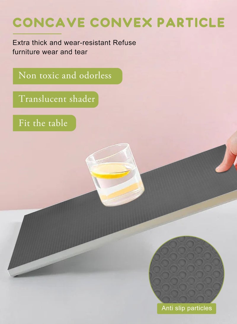 HomarKet Shelf Liner 3 Rolls 150x45cm Non-Slip Non-Adhesive Drawer Liner EVA Clear Cupboard Cabinet Pad Mat for Kitchen Cabinet,Shelves, Refrigerator, Storage, Desks - Image 5