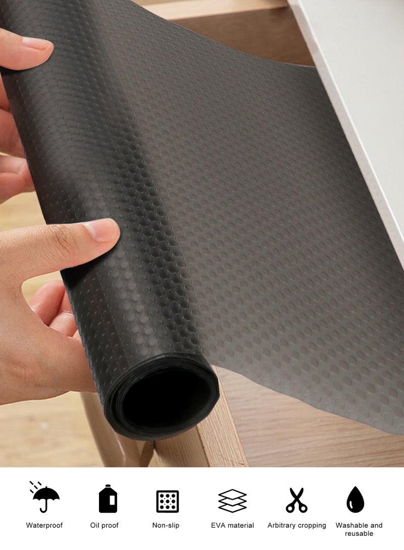 HomarKet Shelf Liner 3 Rolls 150x45cm Non-Slip Non-Adhesive Drawer Liner EVA Clear Cupboard Cabinet Pad Mat for Kitchen Cabinet,Shelves, Refrigerator, Storage, Desks - Image 4
