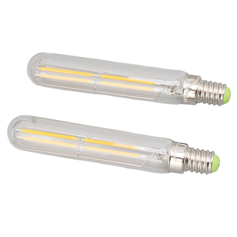 E14 LED Tube Bulb: 4W 220-240V 2300K Transparent 2 Pack - Flicker-Free Energy Saving Tubular Light Bulb for Home Bedroom Living Room Office - Image 4