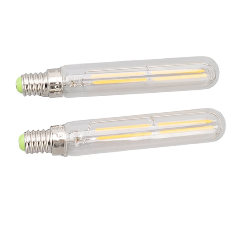 E14 LED Tube Bulb: 4W 220-240V 2300K Transparent 2 Pack - Flicker-Free Energy Saving Tubular Light Bulb for Home Bedroom Living Room Office - Image 3