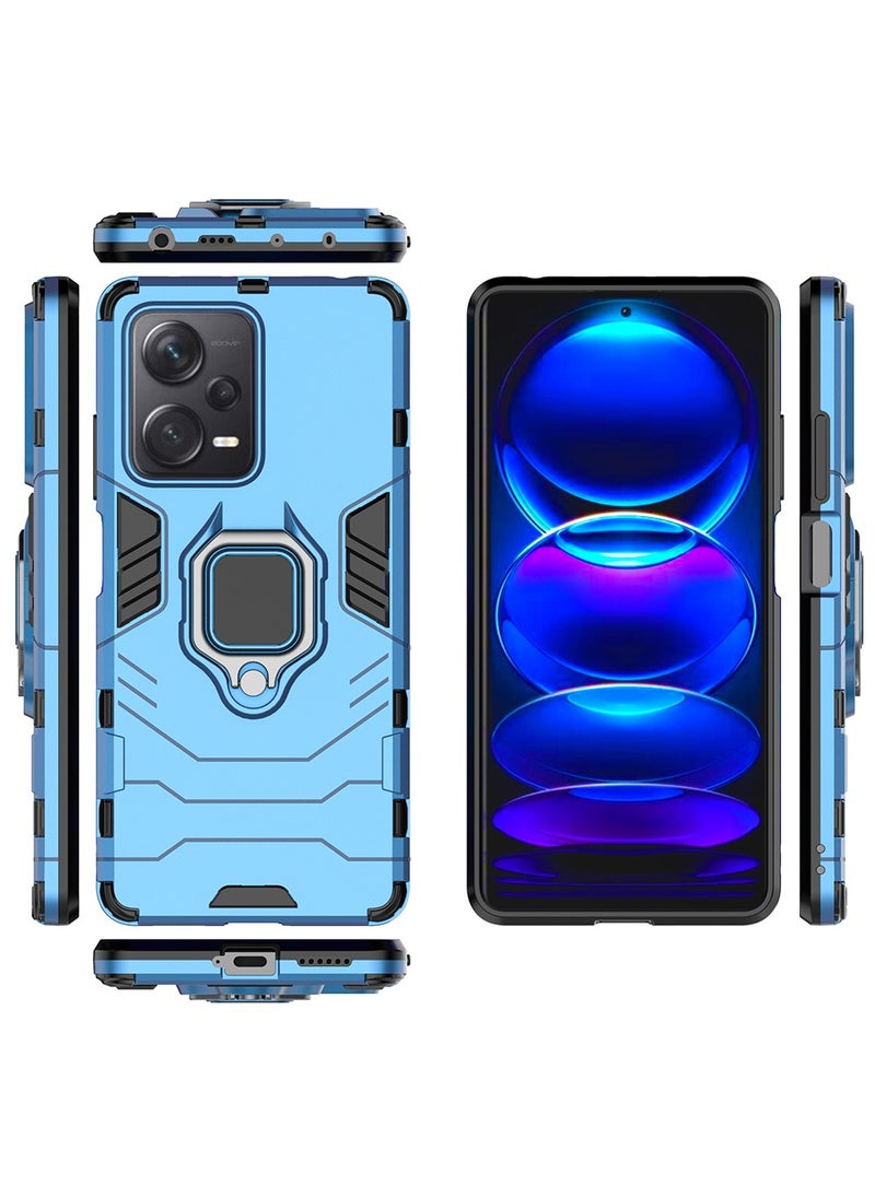 Redmi Note12 PRO+ 5G Case Cover with Bracket, Kickstand Shell Back Cover Scratch-Resistant Shock-Absorbing Protector Accessories Kickstand Stand Magnetic Car Ring Holder Protection