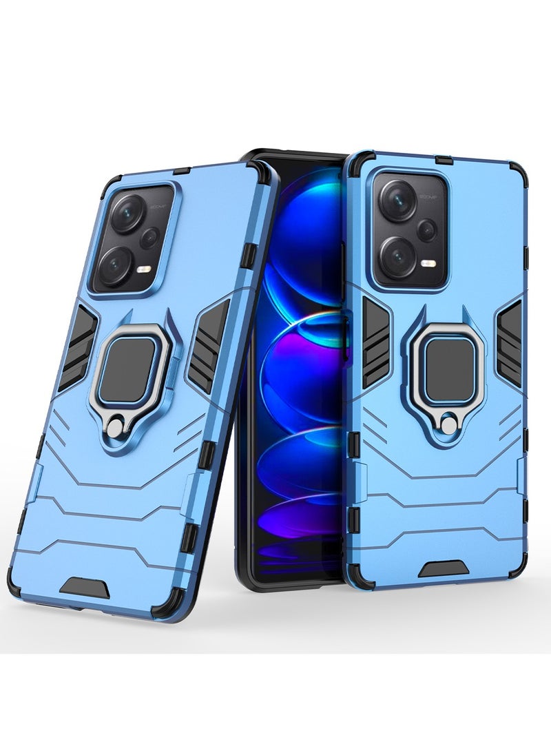 Redmi Note12 PRO+ 5G Case Cover with Bracket, Kickstand Shell Back Cover Scratch-Resistant Shock-Absorbing Protector Accessories Kickstand Stand Magnetic Car Ring Holder Protection