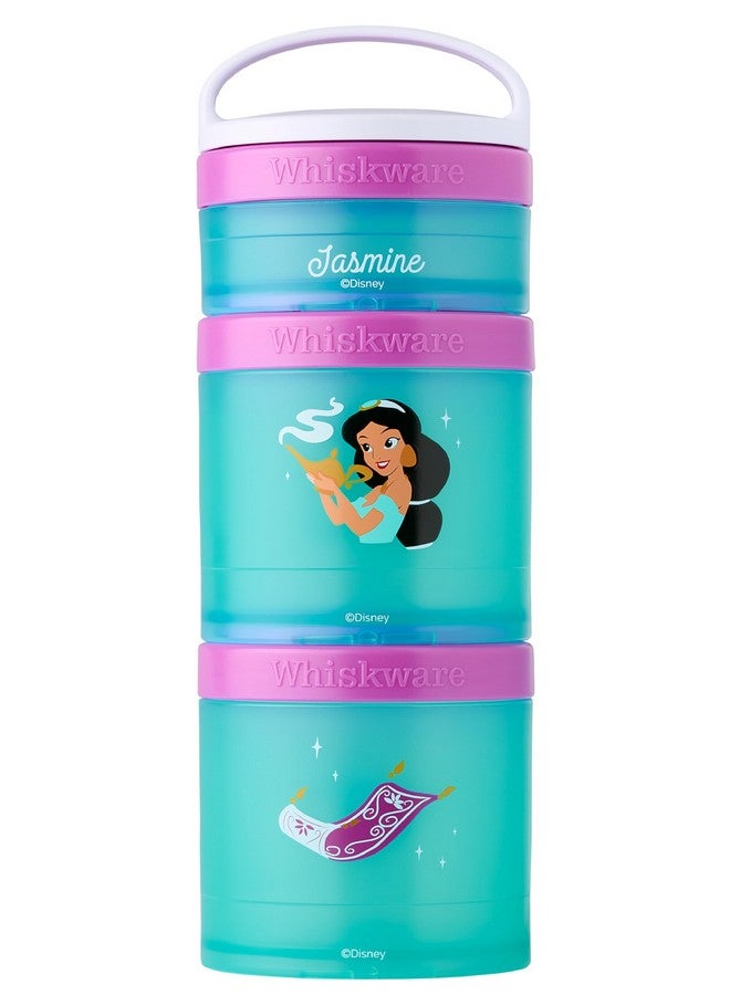 Whiskware Disney Princess Aladdin, Stackable Snack Containers for Kids, 3 Stackable Snack Cups for School or Travel, Backpack and Cupholder Friendly, Jasmine and Magic Carpet - Image 1