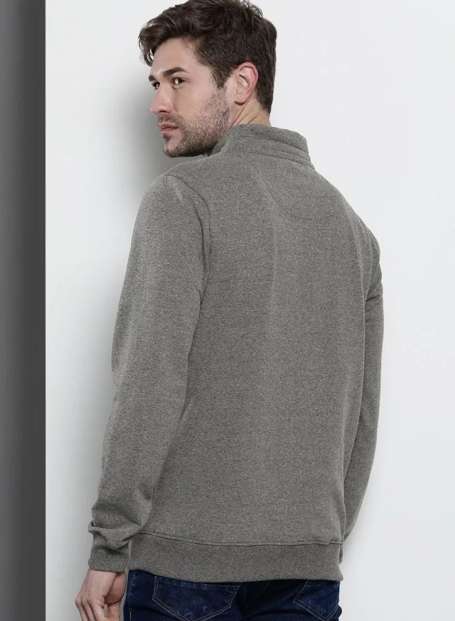 The Indian Garage Co  The Indian Garage Co Men Regular Fit Typographic Cowl Neck Full Sleeves Sweatshirt  | Best Price UAE