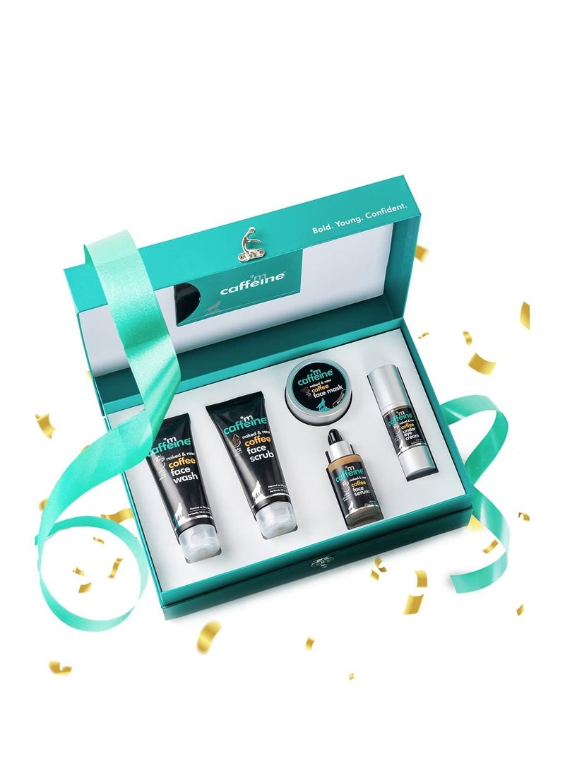 إم كافيين مجموعة هدايا العناية ببشرة الوجه للنساء والرجال مجموعة مكونة من 5 قطع - Image 1