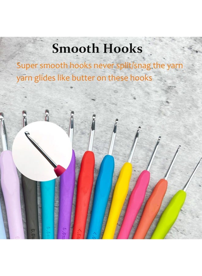 Mdoker Size J/10(6mm) Crochet Hook,Extra Long Crochet Hooks for Arthritic Hands,Ergonomic Grip Soft Handles for Beginners and Experiecced Crochet Lover ,Comfortable/Easy to Use - Image 3