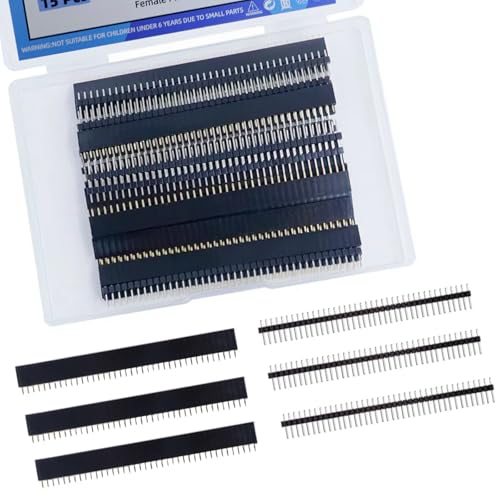 EGSCST 30PCS 2.54mm Male and Female Pin Headers Connector 40Pin Single Row Breakaway Stackable Header Pins Connectors for Arduino Prototype Shield and Electronic PCB Board - Image 5