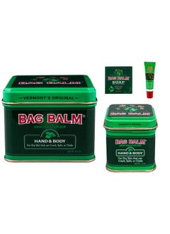 Bag Balm Value Bundle (8 Ounces, 1 Ounces Tins, On-The-Go Tube And Mega Moisturizing Soap) 