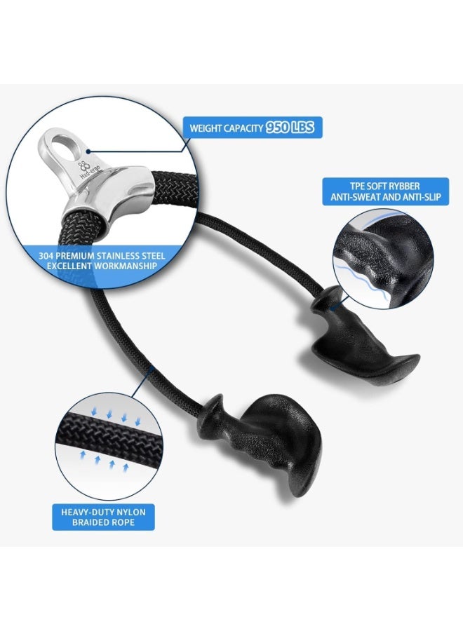 حبل تراي زوجي ملحقات تدريب القوة المريحة لتدريب القوة في الأماكن المغلقة للصدر، والعضلة ذات الرأسين، والعضلة ثلاثية الرؤوس، والدالية، والعضلات المفتولة، والبطن، ومحطة الطاقة، وحامل سميث، ومضاد للكالو - Image 5
