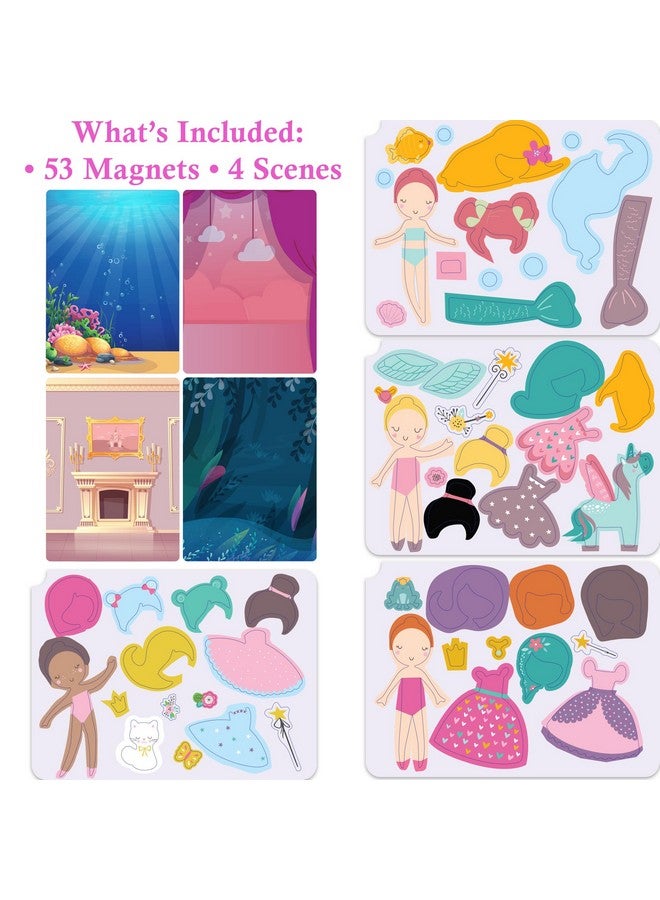 هابينيست مجموعة دمى هابينست المغناطيسية للفتيات، لعبة تلبيس خيالية من عالم القصص الخيالية، مناسبة للأعمار من 4 و5 و6 و7 سنوات - Image 3