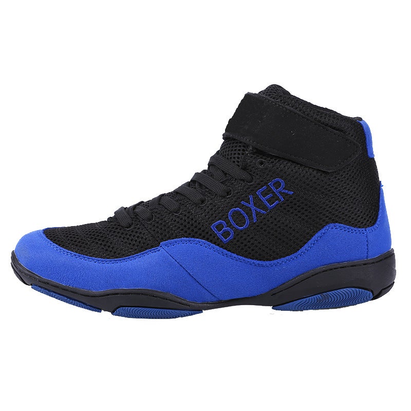 Generic DAYKEY Dikai APS children Adult wrestling shoes fitness shoes wear-resistant rubber sole boxing shoes Blue