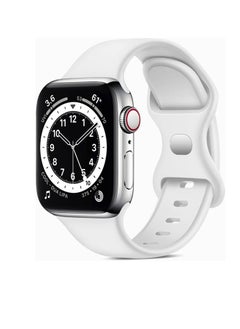 Generic Silicone Watch Bracelet From Liger Compatible With Apple Watch 38 MM 40 MM Version 1/2 / 3/4 White Color