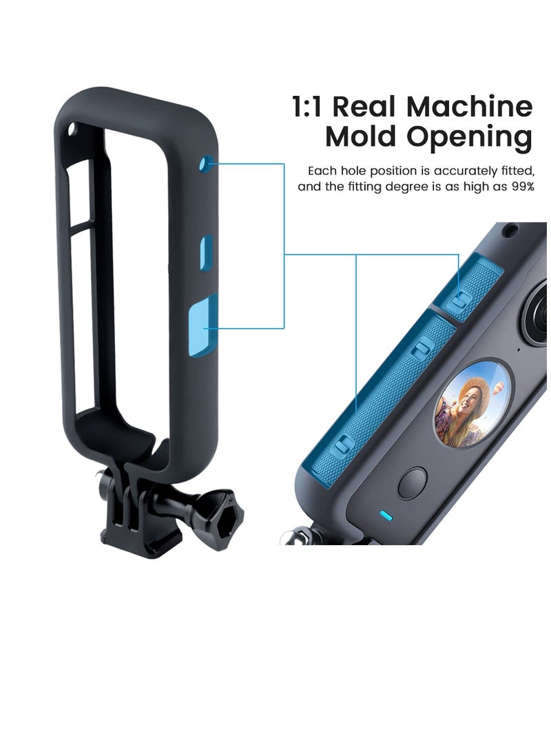 Protective Case for Insta360 One X2 Frame Panoramic Camera Cage Frame Housing Case Action Camera Compatible with Insta360 X2 Rubber Protective Frame - Image 2