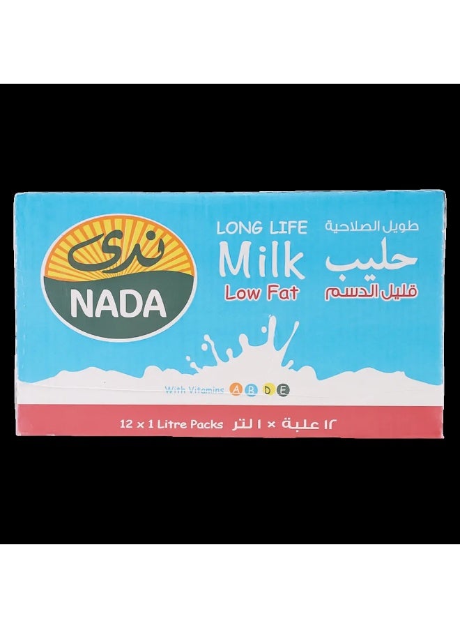 Nada نضا حليب تترا قليل الدسم UHT، 12 × 1 لتر - Image 3