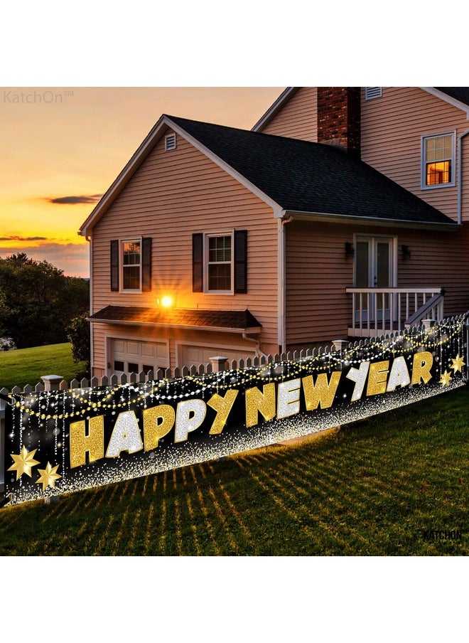KATCHON Happy New Year Banner 2024 Xtralarge 120X20 Inch Nye Decorations 2024 Happy New Years Yard Banner Happy New Year Decorations 2024 New Years Eve Party Supplies 2024 Nye Party Favors  - Image 4
