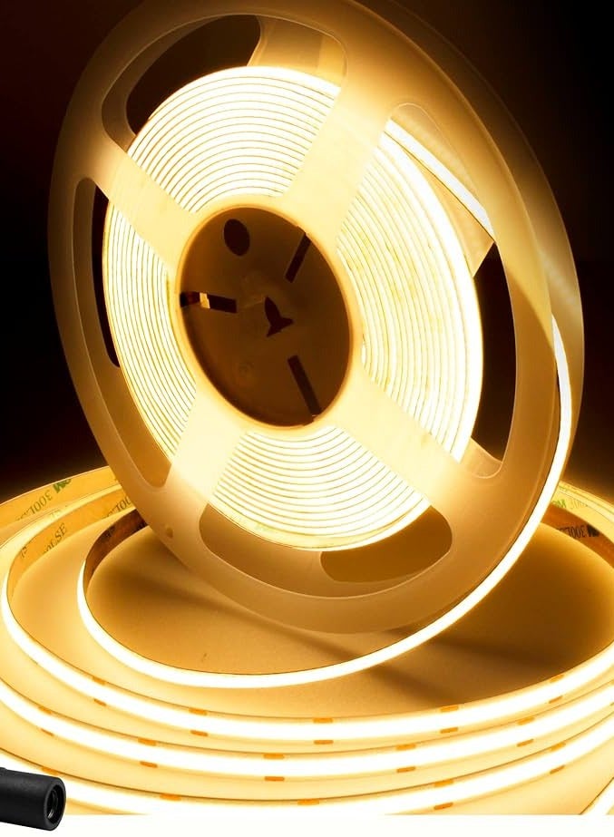 NERFA LED Flexible Light Strip 5M with 100W 12V Power Supply, Warm Yellow 3000K - Image 1