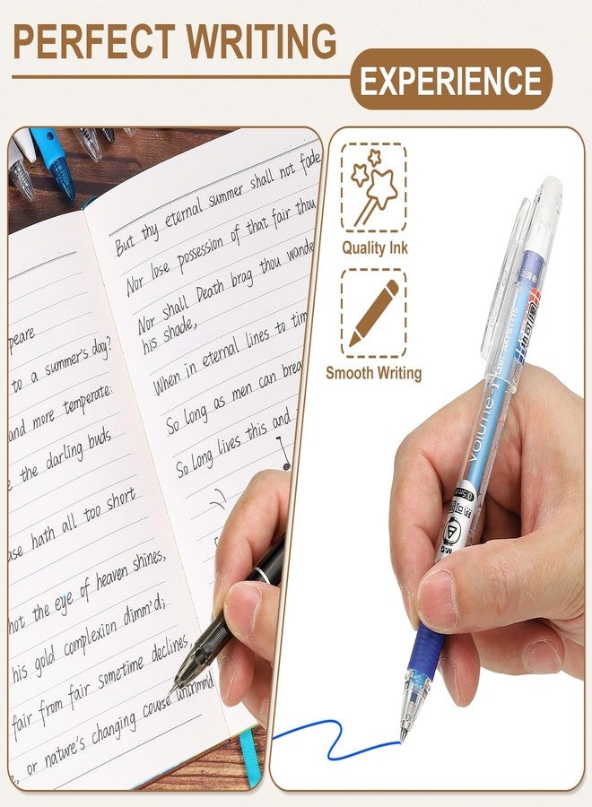PATIKIL 0.5mm Erasable Pens, 24 Pack Blue Ink Erasable Gel Pens Smooth Writing for Home Office Business Art Writing Note Taking, Clear AKP61115B - Image 5