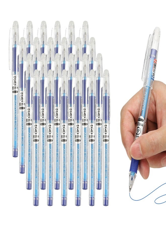 PATIKIL 0.5mm Erasable Pens, 24 Pack Blue Ink Erasable Gel Pens Smooth Writing for Home Office Business Art Writing Note Taking, Clear AKP61115B - Image 1