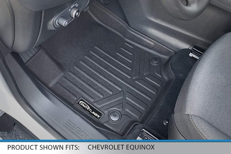 SMARTLINER Custom Fit Floor Mats 2 Rows and Cargo Liner Black for 2018-2019 Chevrolet Equinox - Image 2