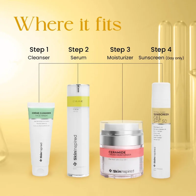 Skininspired Clear SkinInspired Total Care Gel Sunscreen | SPF 50+ PA+++ | Broad Spectrum | Ultra Light Gel | All Skin Types | For Both Men & Women | Airless Pump - 50 ml  | Best Price UAE