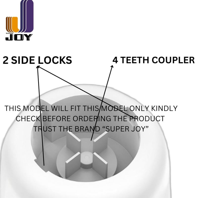 Super Joy Stainless Steel Mixer Jar (250 Ml, 500 Ml) - 1 Mini, 1 Medium Jar - Suitable For All Mixers - Comes With 2 Lock & 4 Teeth Coupler - Image 4