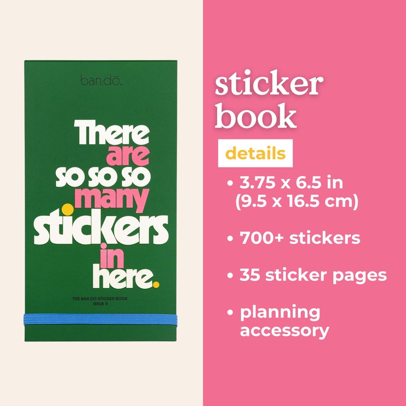 ban.do Sticker Book with Over 700 Assorted Stickers, 35 Sticker Sheets with Fun Stickers, Colorful Sticker Pack with Aesthetic Stickers for Scrapbooking Planners or Journals, Issue 8 - Image 3