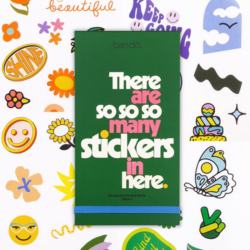 ban.do Sticker Book with Over 700 Assorted Stickers, 35 Sticker Sheets with Fun Stickers, Colorful Sticker Pack with Aesthetic Stickers for Scrapbooking Planners or Journals, Issue 8 - Image 1