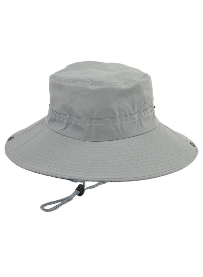 NIBEMINENT Men Women Sun Hat Cowboy Hat with Straw Wide Brim Bucket Breathable Boonie Hats for Fishing, Hiking, Garden, Beach - Image 1