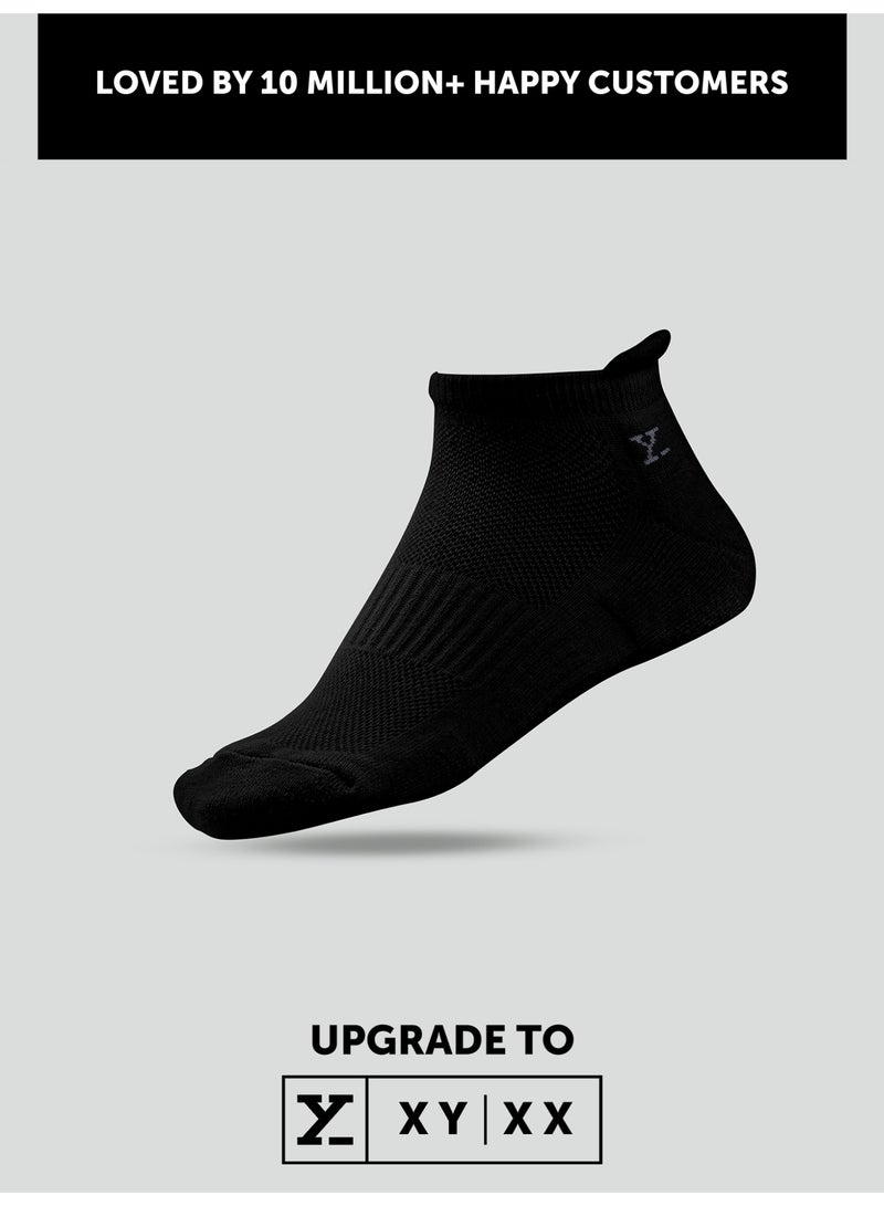 XYXX XYXX Men's Cotton Blend Modern Intellieaze Everyday Ankle-Length Socks With Odour-Free Freshness pack of 4  - Image 4