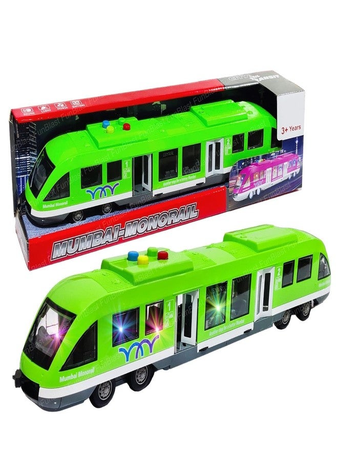 Space Enterprises Monorail Train Toy for Kids, Big Size Train Set for Kids with Light and Sound, Bump and Go Musical Toy Train - Image 1