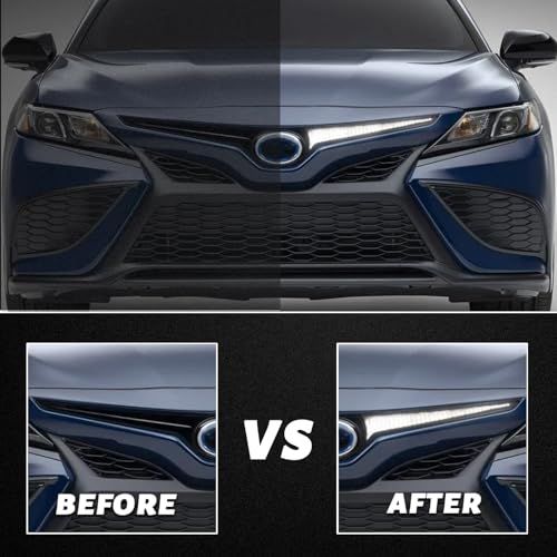 PGTOPONE Centra Front Grille LED Lights,Tail Light Lamps Turn Signal Feature, Front hood light Compatible with Toyota Camry 2018-2023 SE XSE TRD - Image 4