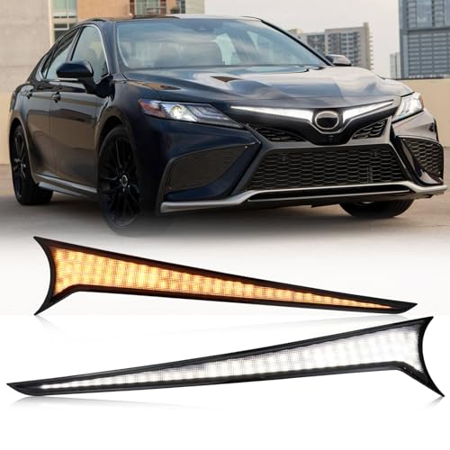 PGTOPONE Centra Front Grille LED Lights,Tail Light Lamps Turn Signal Feature, Front hood light Compatible with Toyota Camry 2018-2023 SE XSE TRD - Image 1