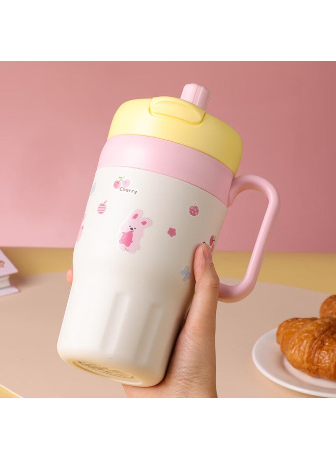 Bj Baijie Large Capacity Stainless Steel Insulated Coffee Mug High-quality Portable Cold Water Cup For Students Men And Women - Image 3